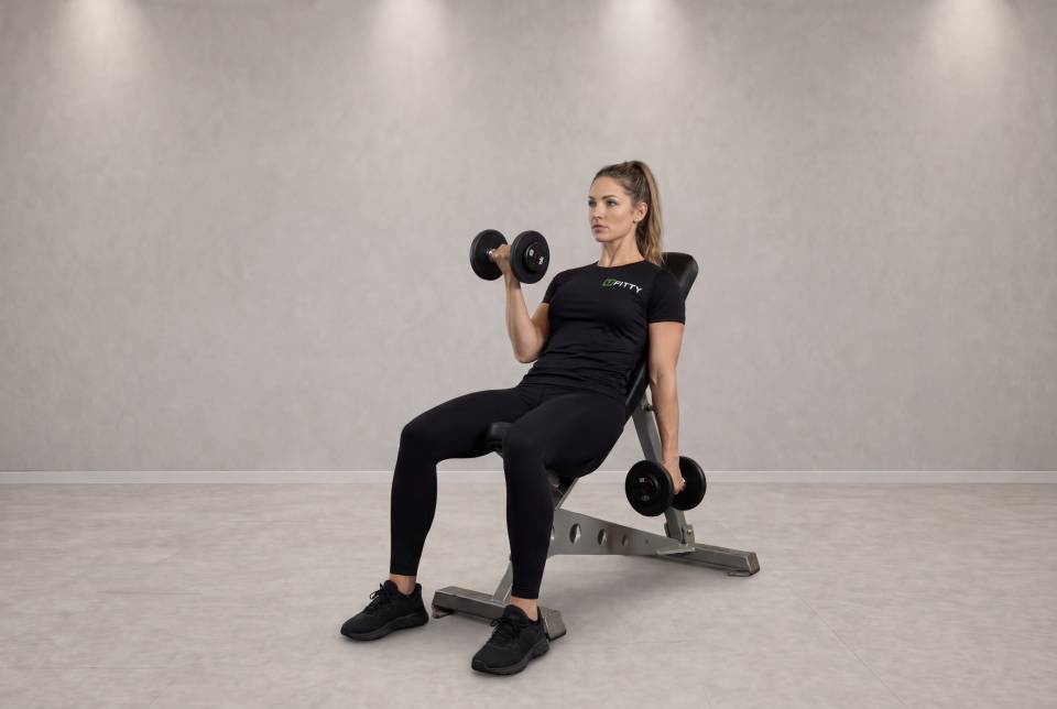 Alternate Incline Dumbbell Curl