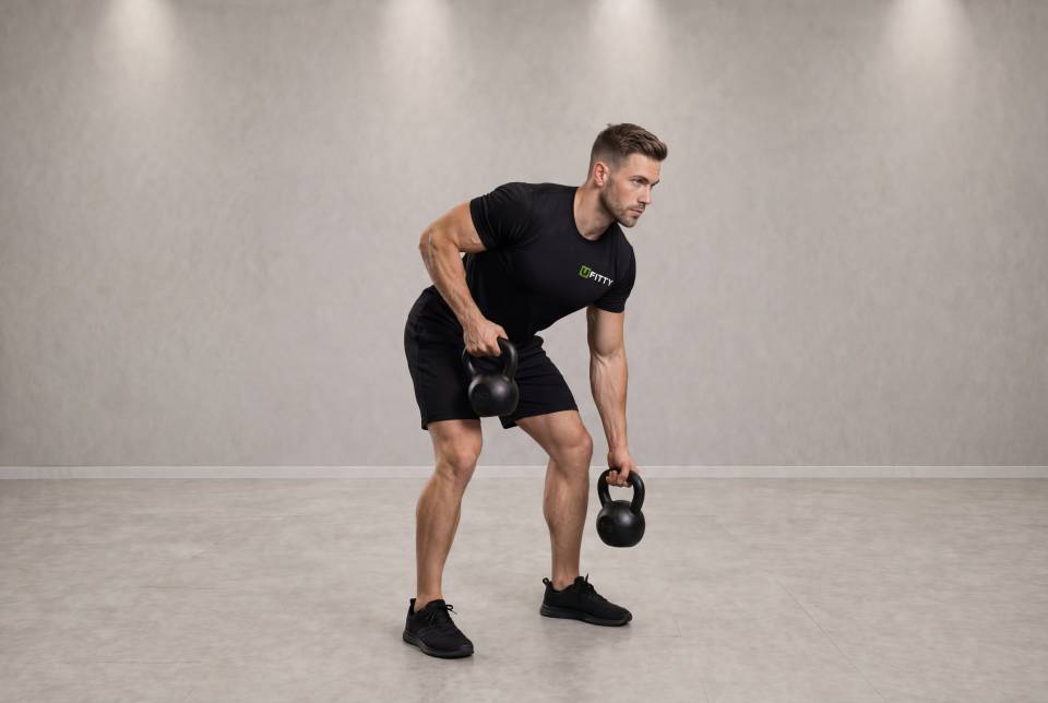 Alternating Kettlebell Row