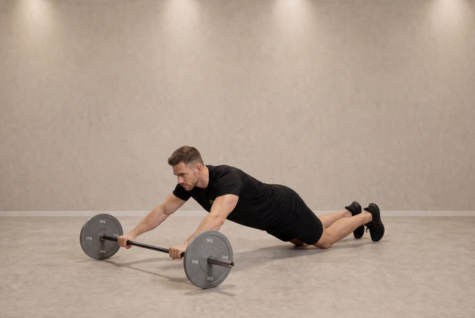 Barbell Ab Rollout - On Knees