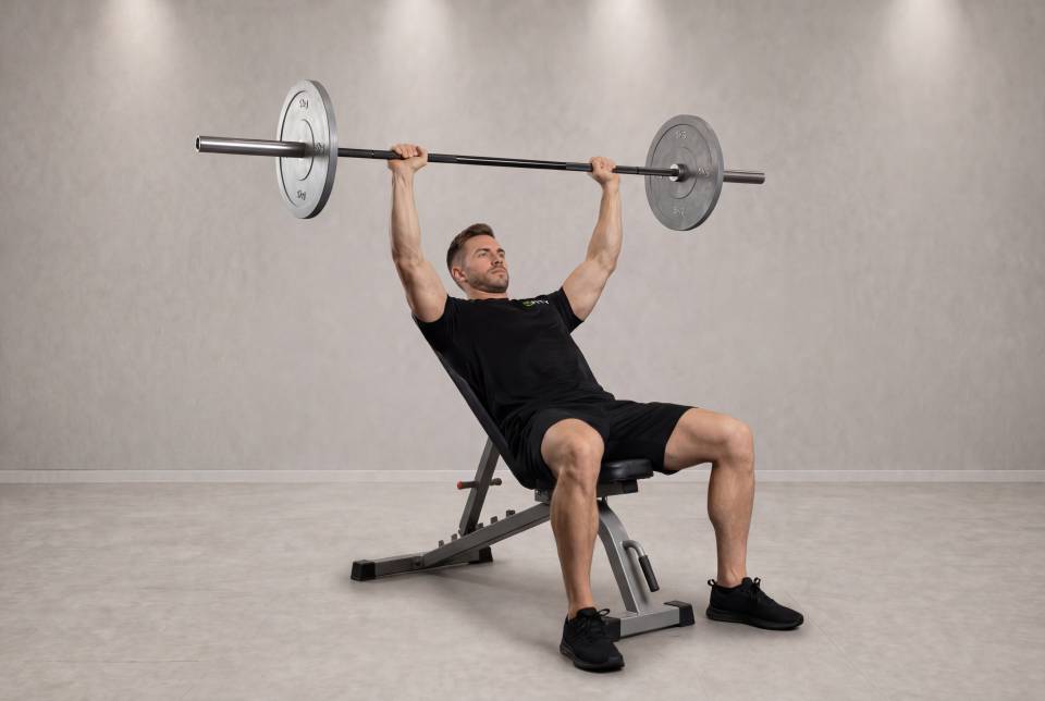 Barbell Incline Shoulder Raise
