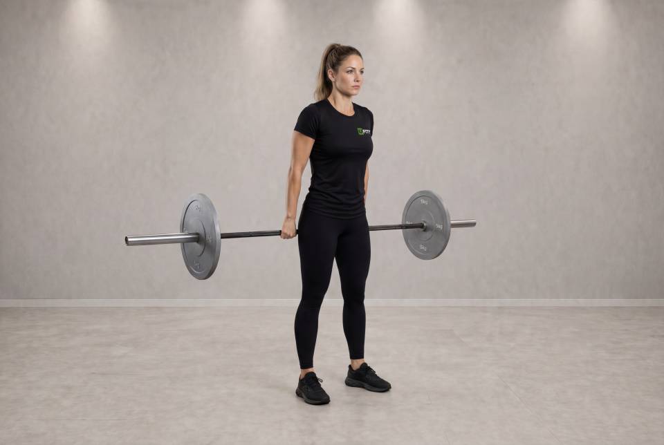 Barbell Shrug Behind The Back