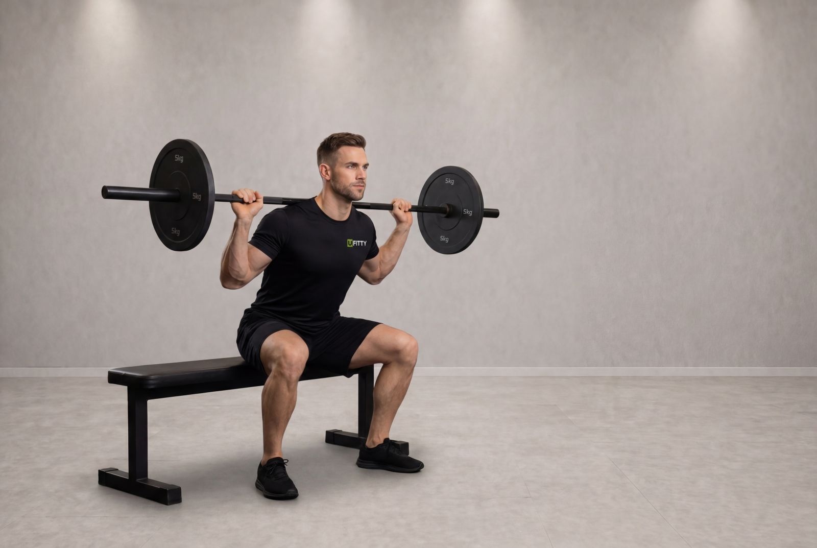 Barbell Squat To A Bench