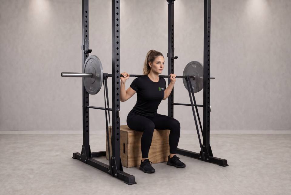 Box Squat with Bands