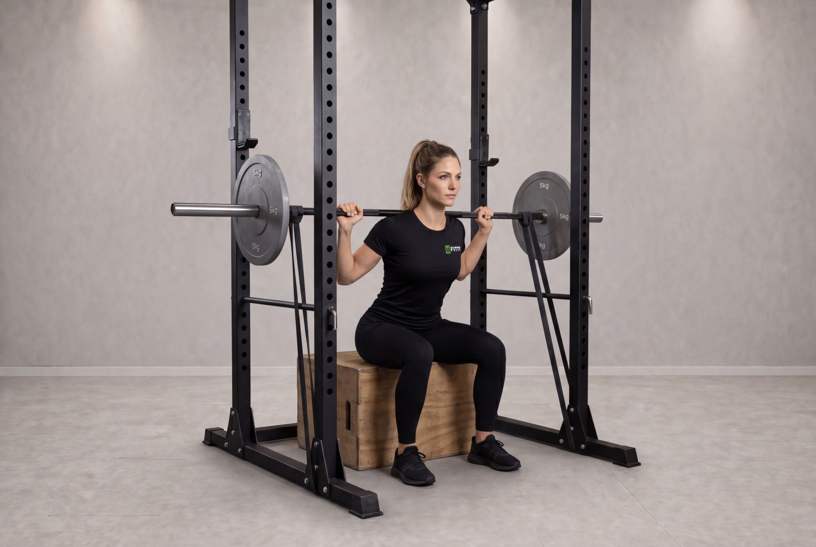 Box Squat with Bands